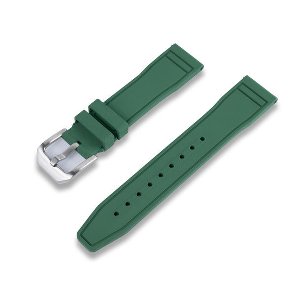 CRAFTER BLUE 20MM STRAIGHT END PILOT FKM RUBBER STRAP (UX07)