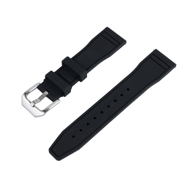 CRAFTER BLUE 21MM STRAIGHT END PILOT FKM RUBBER STRAP (UX07)
